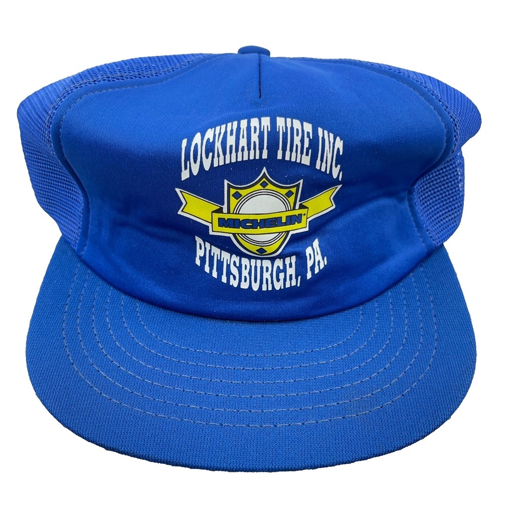 Vintage Michelin Tires Trucker Hat Made In USA 90s Cap Swingster Mesh Lockhart